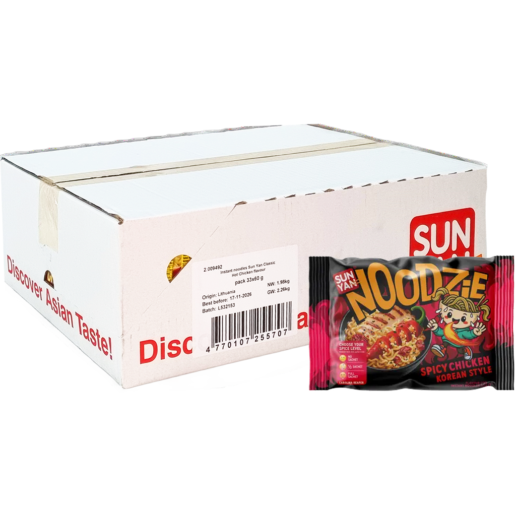 SunYan NOODZIE instant tészta pikáns csirke 120g SunYan NOODZIE instant tészta pikáns csirke 120g