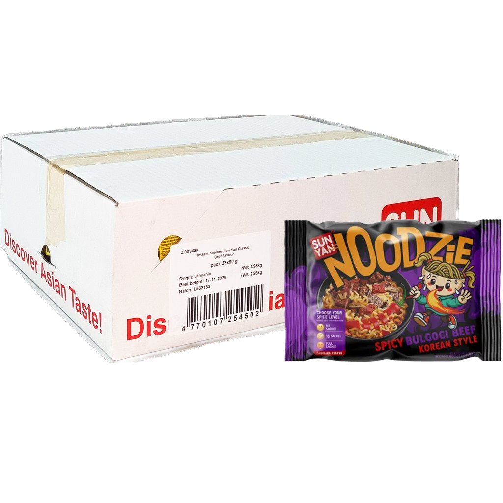 SunYan NOODZIE instant tészta pikáns marha 120g SunYan NOODZIE instant tészta pikáns marha 120g