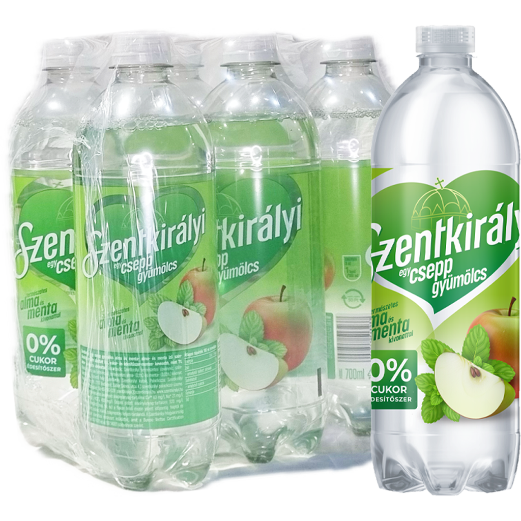 Szentkirályi 0,7l Egy Csepp Gyümölcs Alma-Menta DRS